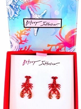 Betsey Johnson Lobster Earrings